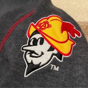 Albuquerque Dukes minor league baseball team zip-up sweatshirt - grey, LARGE